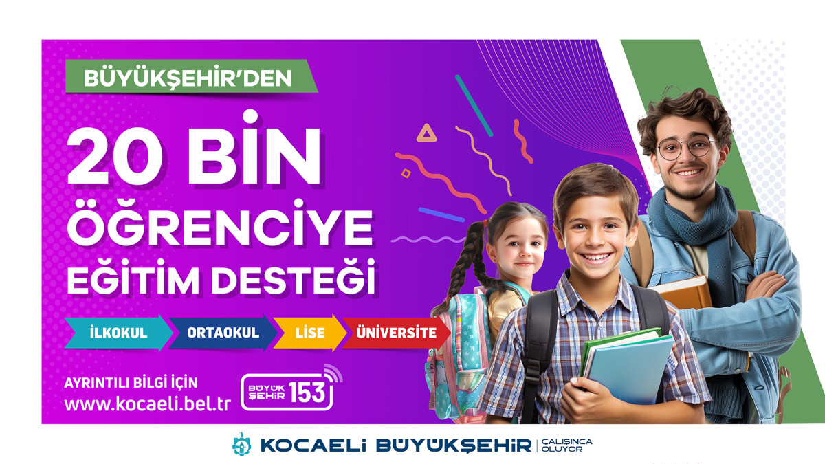 20 BİN ÖĞRENCİYE EĞİTİM DESTEĞİ