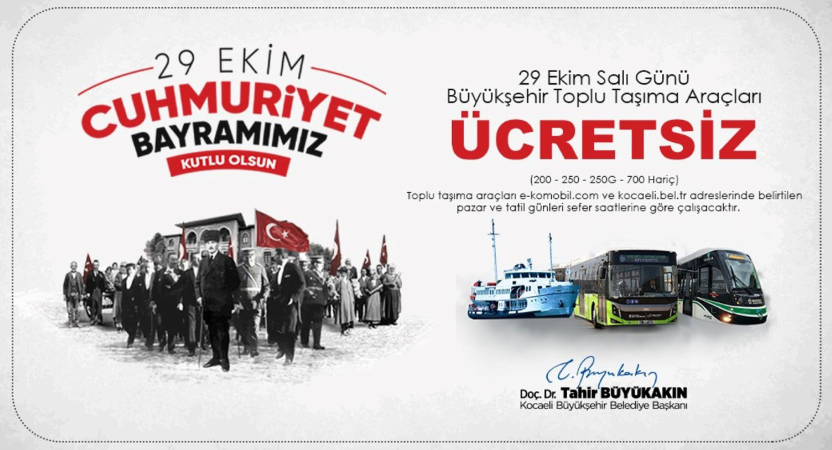 Bayramda Ücretsiz Ulaşım